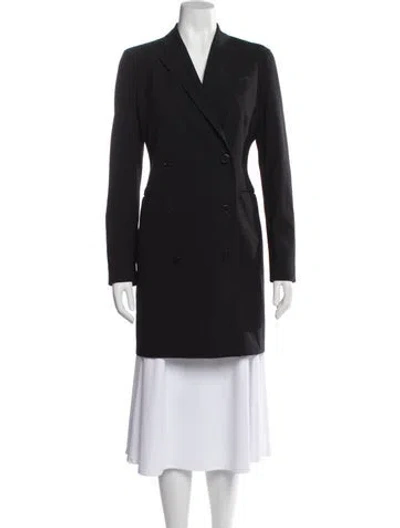 Pre-owned Theory Wool Peacoat In Black