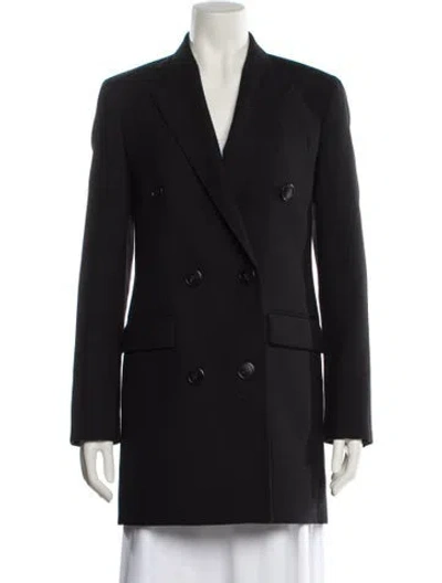 Pre-owned Theory Wool Peacoat In Black