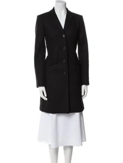 Pre-owned Theory Wool Peacoat In Black