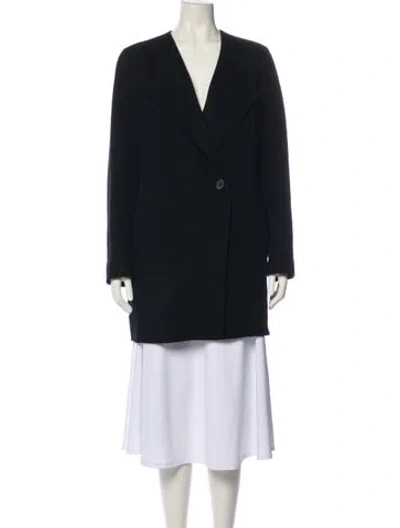 Pre-owned Theory Wool Peacoat In Black