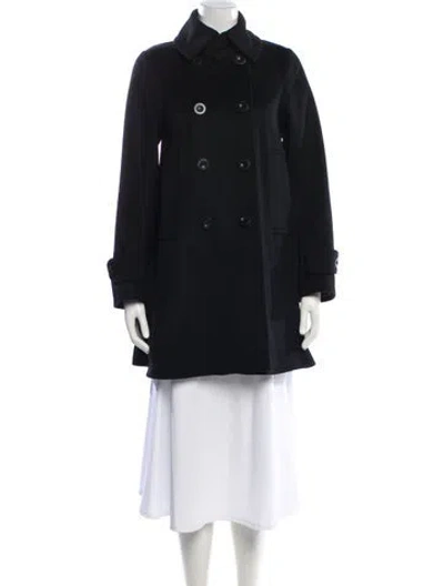 Pre-owned Theory Wool Peacoat In Black