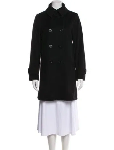 Pre-owned Theory Wool Peacoat In Black