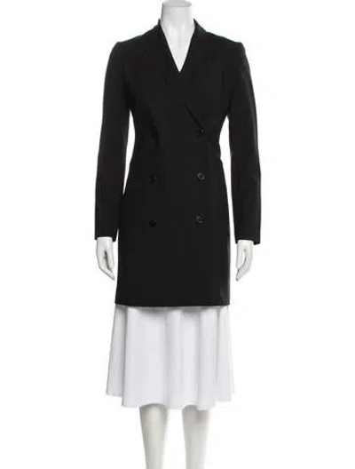Pre-owned Theory Wool Peacoat In Black