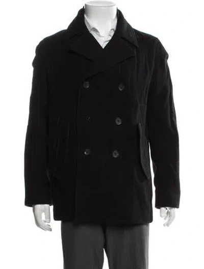 Pre-owned Theory Wool Peacoat In Black