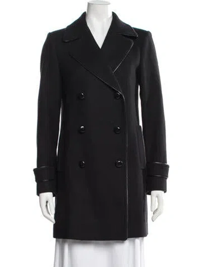 Pre-owned Theory Wool Peacoat In Black