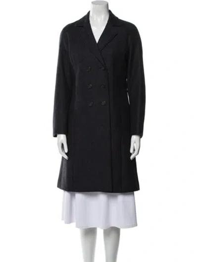 Pre-owned Theory Wool Peacoat In Blue