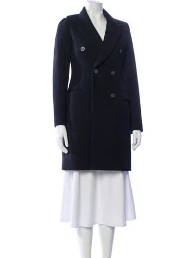 Pre-owned Theory Wool Peacoat In Blue