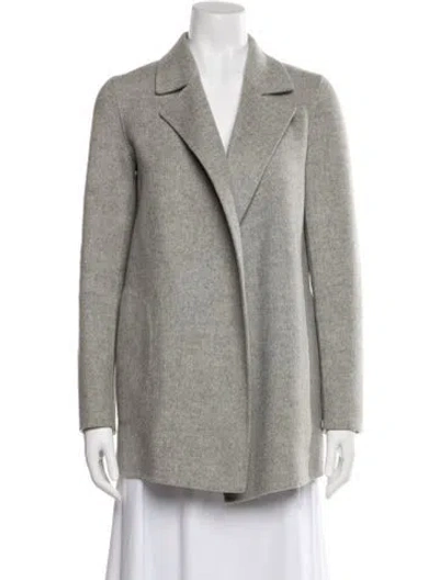 Pre-owned Theory Wool Peacoat In Gray