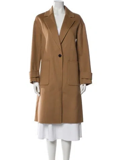 Pre-owned Theory Wool Peacoat In Neutral