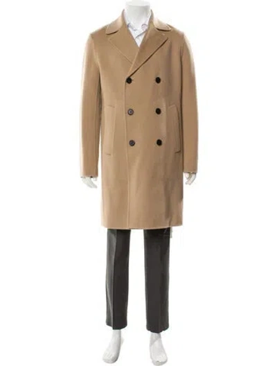 Pre-owned Theory Wool Peacoat In Neutral