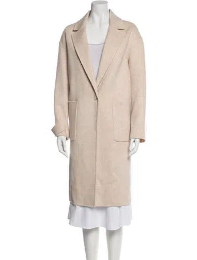 Pre-owned Theory Wool Peacoat In Neutral