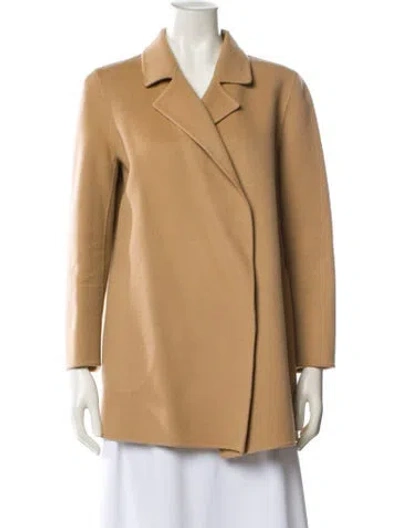 Pre-owned Theory Wool Peacoat In Neutral
