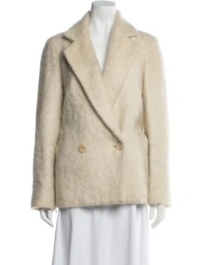 Pre-owned Theory Wool Peacoat In Neutral
