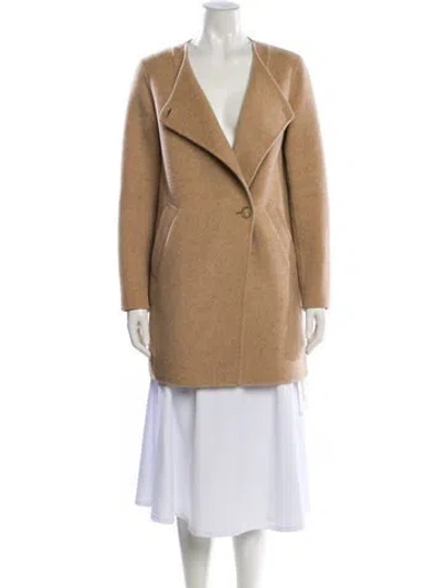 Pre-owned Theory Wool Peacoat In Neutrals