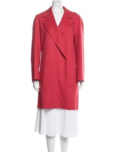 Pre-owned Theory Wool Peacoat W/ Tags In Red