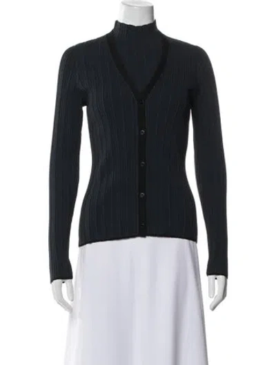 Pre-owned Theory Wool Pleated Accents Set In Blue