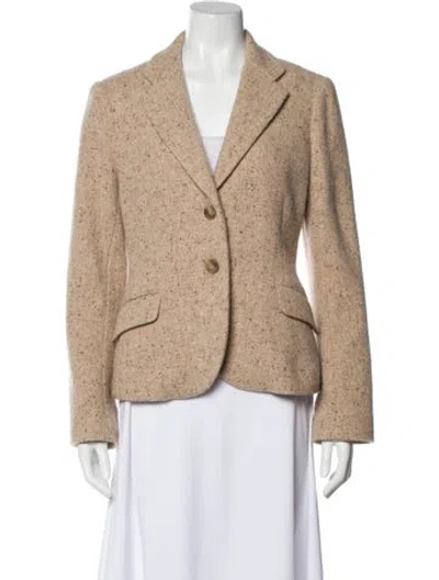 Pre-owned Theory Wool Printed Blazer In Neutral