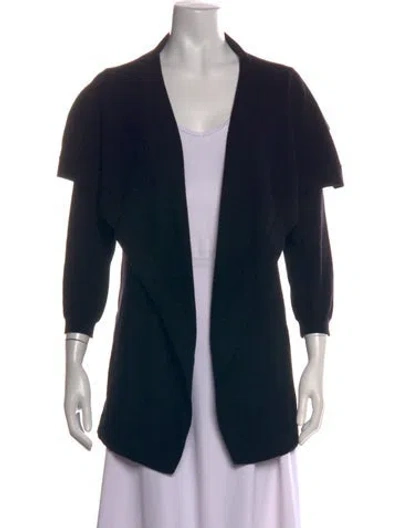 Pre-owned Theory Wool Printed Sweater In Black