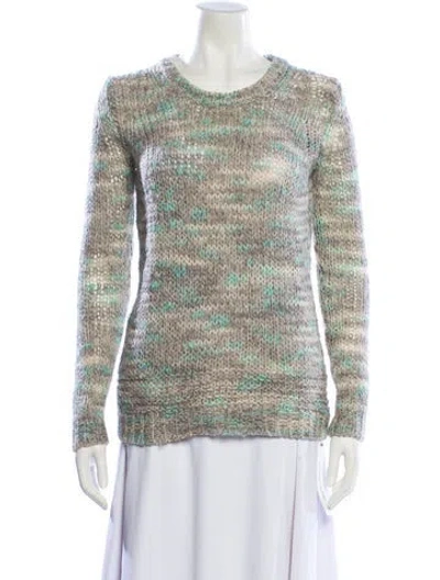 Pre-owned Theory Wool Printed Sweater In Multi