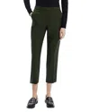 Theory Wool Pull On Crop Pants In Hickory Melange