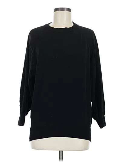 Pre-owned Theory Wool Pullover Sweater In Black