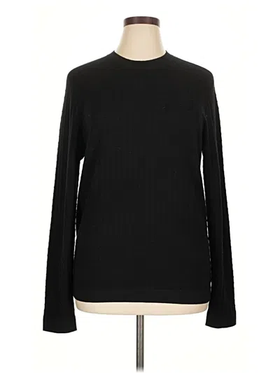 Pre-owned Theory Wool Pullover Sweater In Black