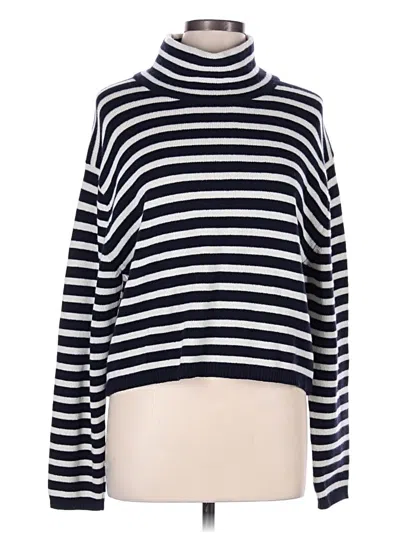 Pre-owned Theory Wool Pullover Sweater In Blue