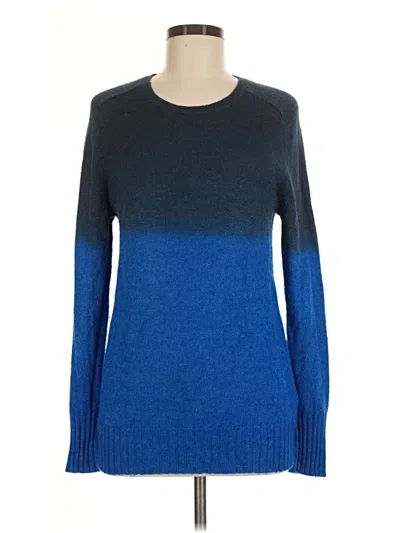 Pre-owned Theory Wool Pullover Sweater In Blue