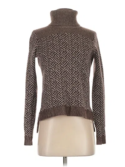 Pre-owned Theory Wool Pullover Sweater In Brown