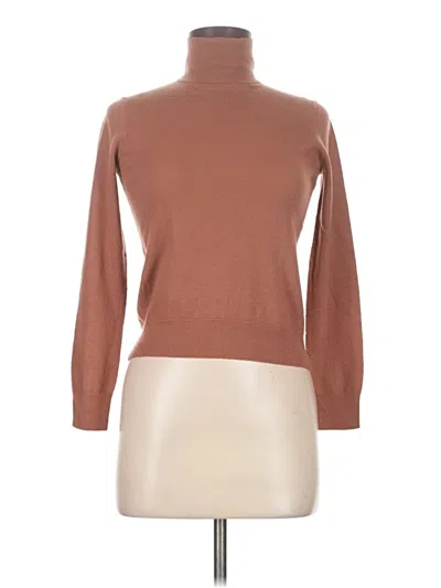 Pre-owned Theory Wool Pullover Sweater In Brown