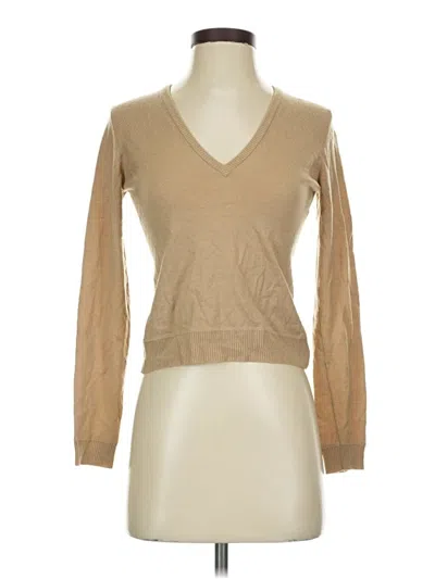Pre-owned Theory Wool Pullover Sweater In Brown