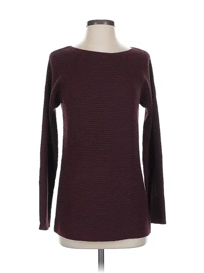 Pre-owned Theory Wool Pullover Sweater In Burgundy