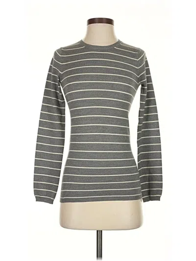 Pre-owned Theory Wool Pullover Sweater In Gray