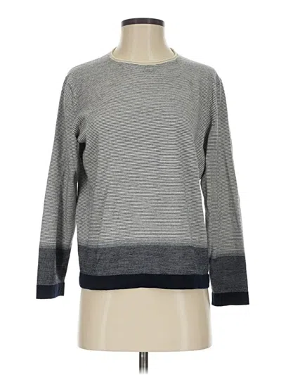 Pre-owned Theory Wool Pullover Sweater In Gray