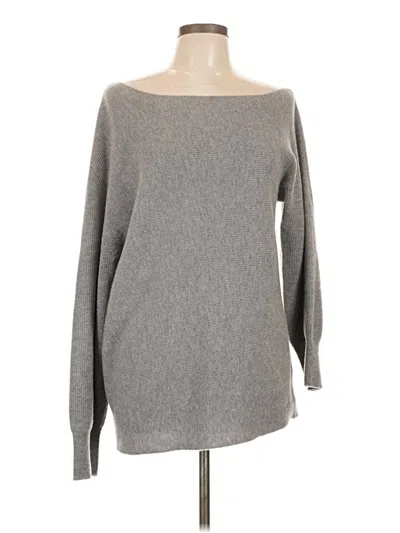 Pre-owned Theory Wool Pullover Sweater In Gray