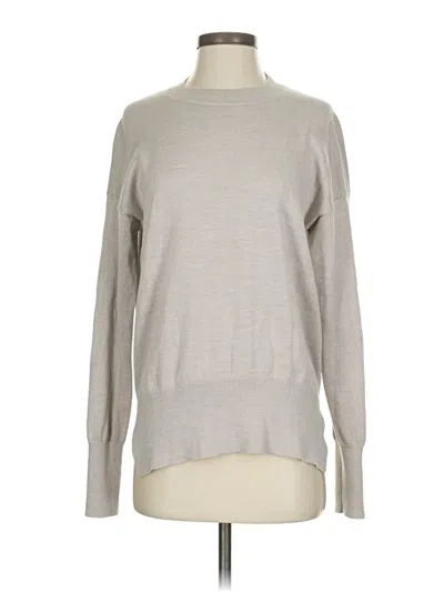 Pre-owned Theory Wool Pullover Sweater In Gray