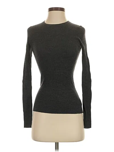 Pre-owned Theory Wool Pullover Sweater In Gray