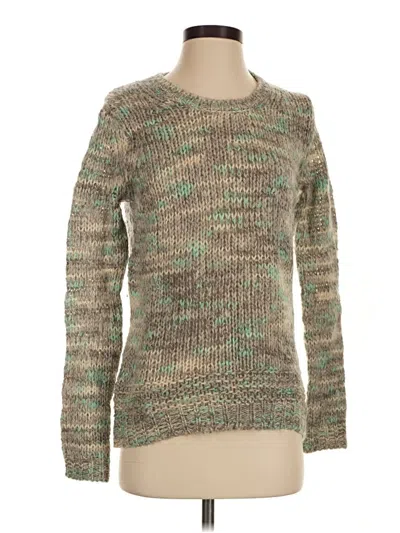 Pre-owned Theory Wool Pullover Sweater In Green