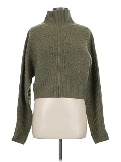 Pre-owned Theory Wool Pullover Sweater In Green