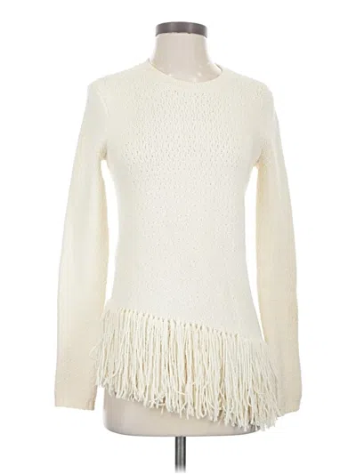 Pre-owned Theory Wool Pullover Sweater In Ivory