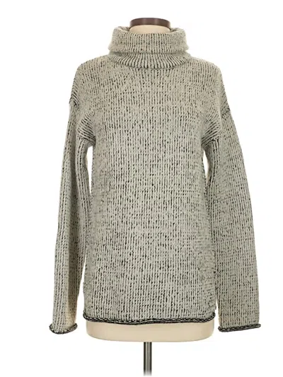 Pre-owned Theory Wool Pullover Sweater In Silver