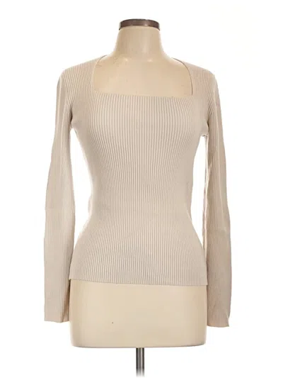 Pre-owned Theory Wool Pullover Sweater In Tan