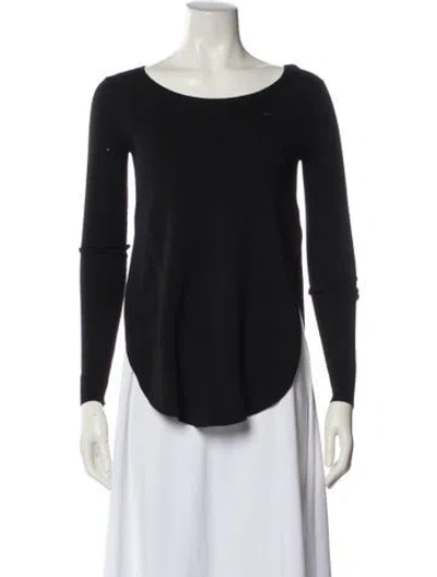 Pre-owned Theory Wool Scoop Neck Sweater In Multi