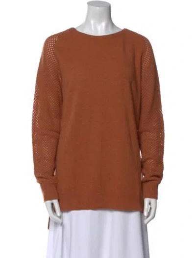 Pre-owned Theory Wool Scoop Neck Sweater In Neutral