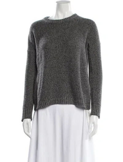 Pre-owned Theory Wool Scoop Neck Sweater In White