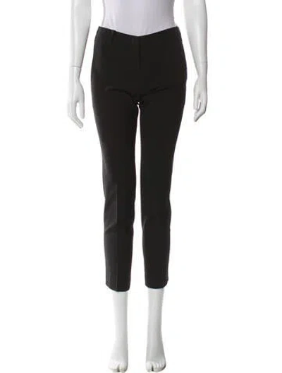 Pre-owned Theory Wool Skinny Leg Pants In Black