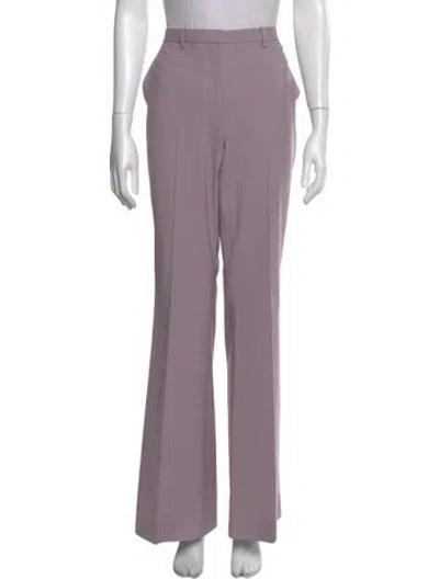 Pre-owned Theory Wool Skinny Leg Pants In Purple