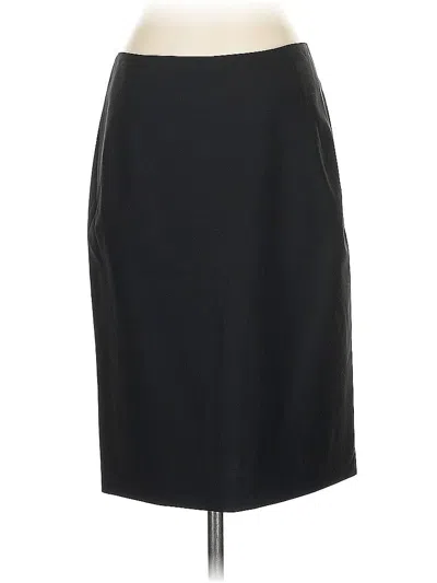 Pre-owned Theory Wool Skirt In Black