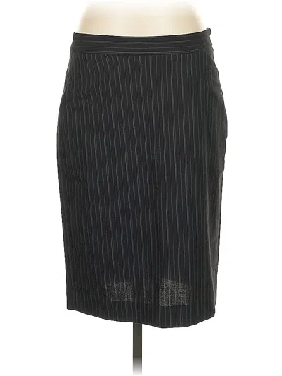 Pre-owned Theory Wool Skirt In Black