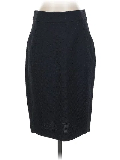 Pre-owned Theory Wool Skirt In Black